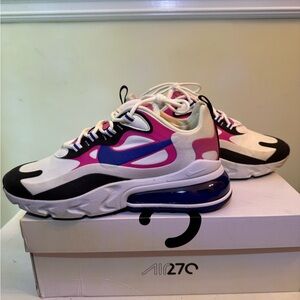 Nike air max 270 react purple and blue